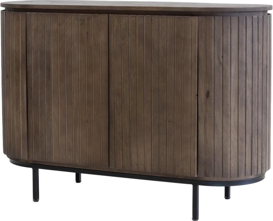 Giga Meubel Dressoir Tora Donkerbruin Hout 115x43x80cm