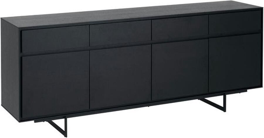 Giga Meubel Dressoir Zwart 205cm Soft-Closing MDF & Metaal Dressoir Kast Tokyo - Foto 2