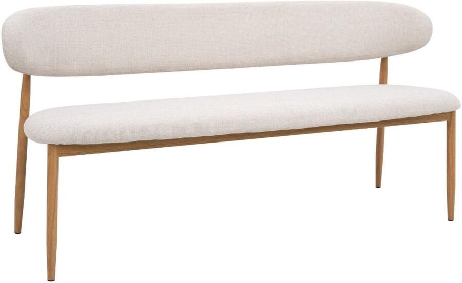 Giga Meubel Eetkamerbank Beige|Naturel 160x55x77cm Alexia