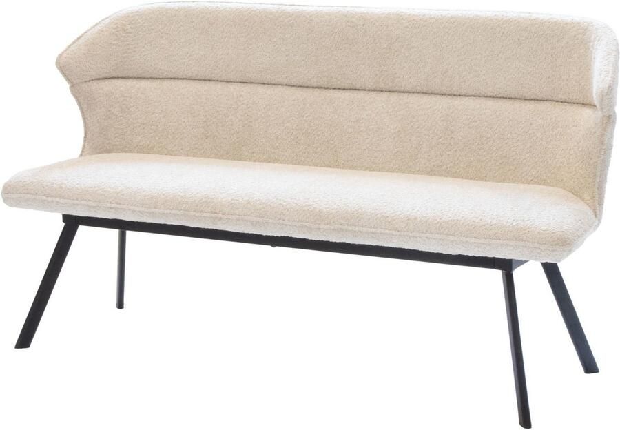 Giga Meubel Eetkamerbank Rechthoek Beige Stof 160x60x88cm Avery - Foto 2