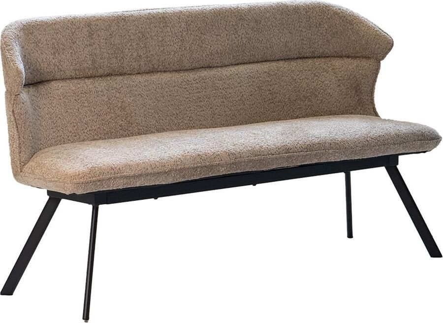 Giga Meubel Eetkamerbank Taupe Stof 160x60x88cm Avery - Foto 2