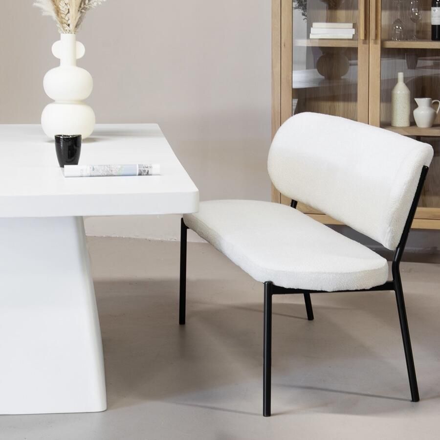 Giga Meubel Eetkamerbank Beige Stof Diepte 63cm Zitbreedte 160cm Maddie - Foto 2