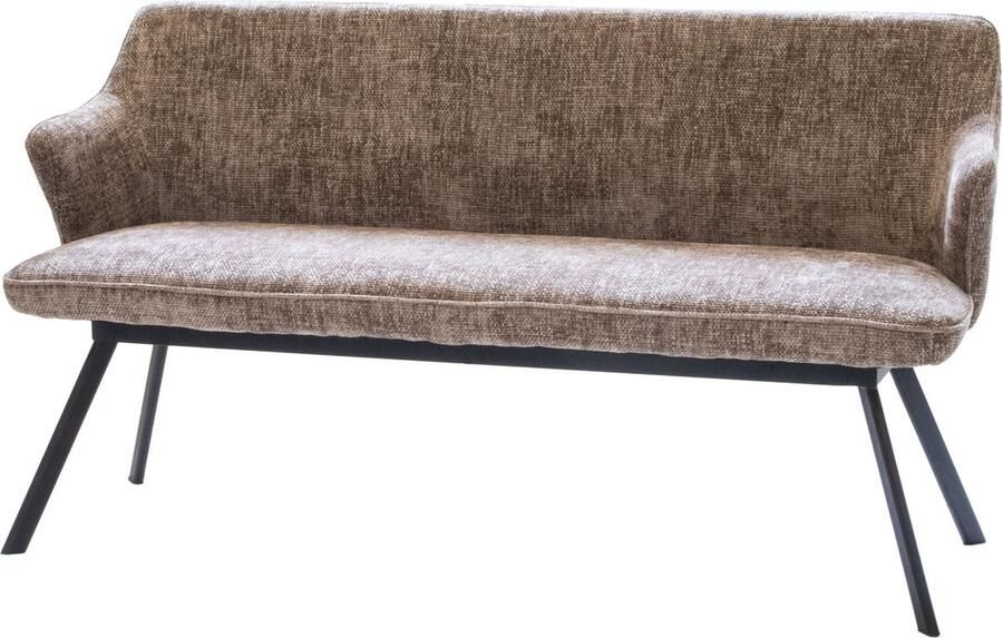 Giga Meubel Eetkamerbank Rechthoek Taupe Stof 160x60x88cm Taylor - Foto 2
