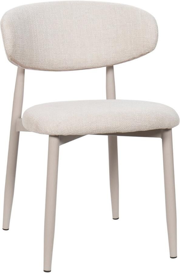 Giga Meubel Eetkamerstoel Beige|Beige Zithoogte 47cm Alexia Set van 2
