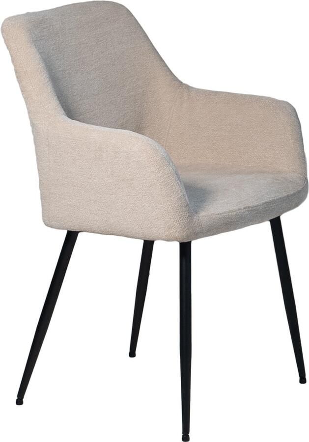 Giga Meubel Eetkamerstoel Annabel Beige Stof Zithoogte 47cm Set van 2