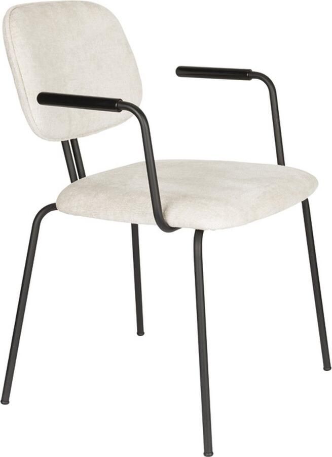 Giga Meubel Eetkamerstoel Met Armleuning Off White 59x52x77cm Bouton