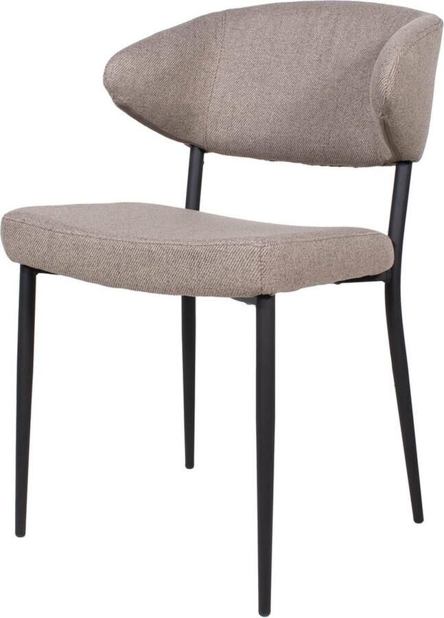 Giga Meubel Eetkamerstoel Taupe Stof 49x57x84cm Eetkamerstoel Charlotta - Foto 3