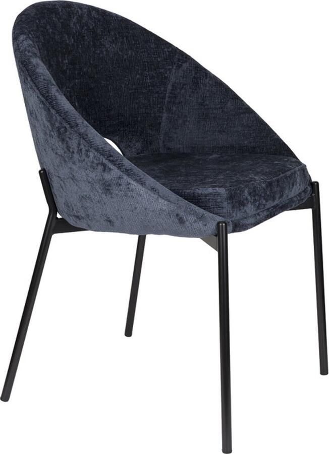 Giga Meubel Eetkamerstoel Dando Polyester Ijzer Grijs Set van 2