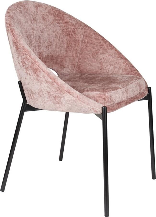 Giga Meubel Eetkamerstoel Dando Polyester Ijzer Oud Roze Set van 2
