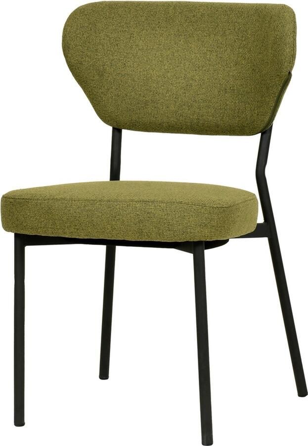 Giga Meubel Eetkamerstoel Duko Stof Groen Zithoogte 48cm Set van 2