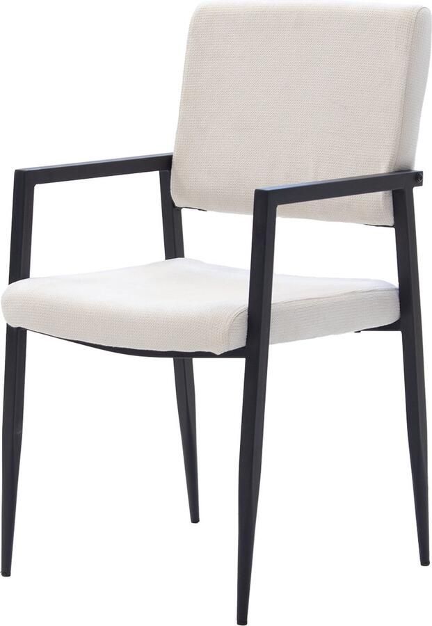 Giga Meubel Eetkamerstoel Elin Beige Stof Zithoogte 47cm Set van 2