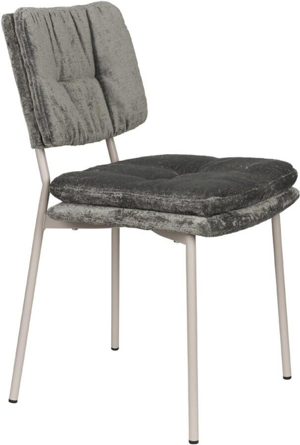 Giga Meubel Eetkamerstoel Franck Grijs 52 5x44x80 5cm Set van 2