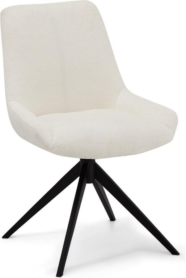 Giga Meubel Eetkamerstoel Helena Wit Draaibaar Set van 2