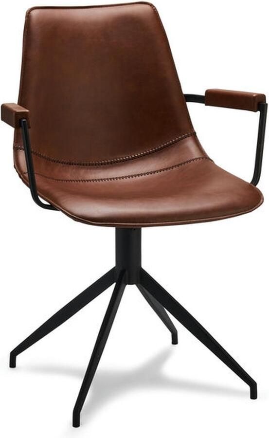 Giga Meubel Eetkamerstoel Isabel Lichtbruin Incl. Armleuning Set van 2