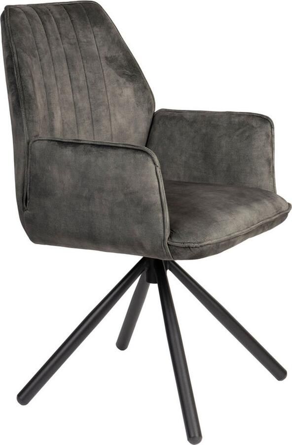 Giga Meubel Eetkamerstoel Jamie Donkergroen Velvet Set van 2