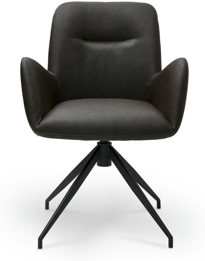 Giga Meubel Eetkamerstoel Jennifer Bruin Draaibaar Set van 2