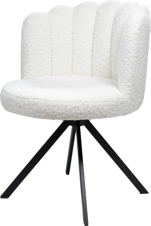 Giga Meubel Eetkamerstoel Julien Teddy Wit Draaibaar Set van 2