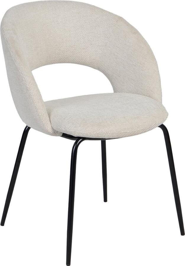 Giga Meubel Eetkamerstoel Julius Beige Stof 60x56x79cm Set van 2