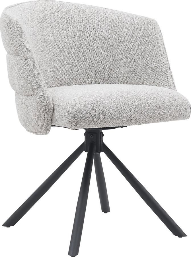 Giga Meubel Eetkamerstoel Katoo Stof Taupe Draaibaar Set van 2