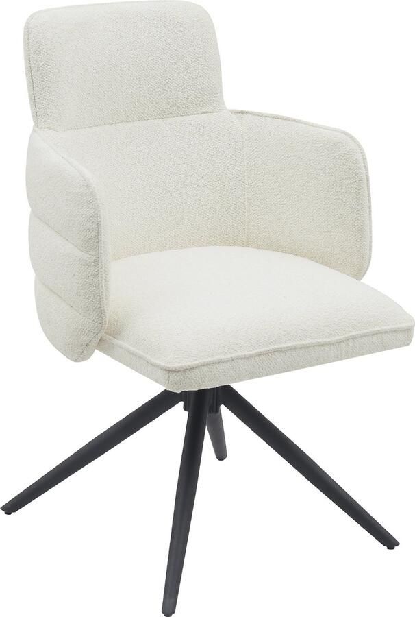 Giga Meubel Eetkamerstoel Laurens Stof Beige Draaibaar Set van 2