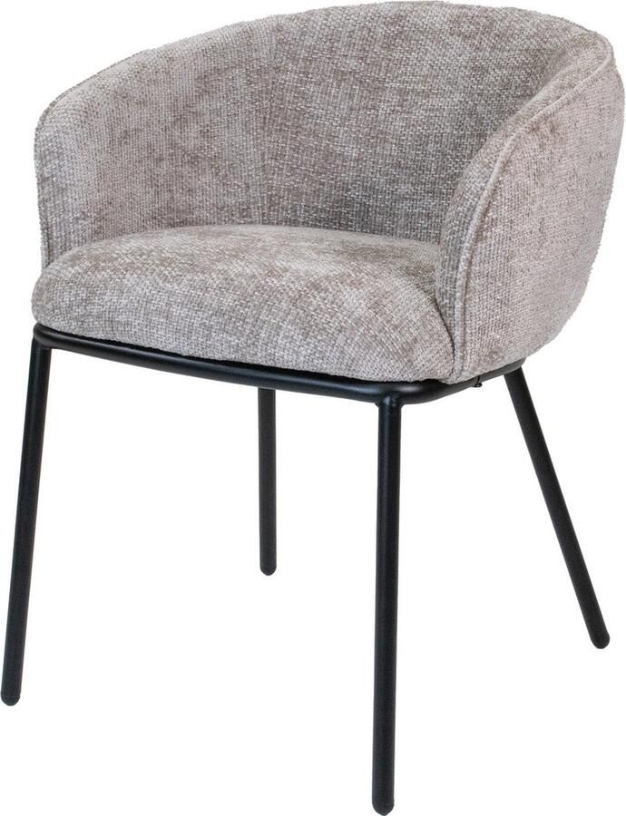 Giga Meubel Eetkamerstoel Beige Stof Zithoogte 51cm Eetkamerstoel Mae - Foto 3