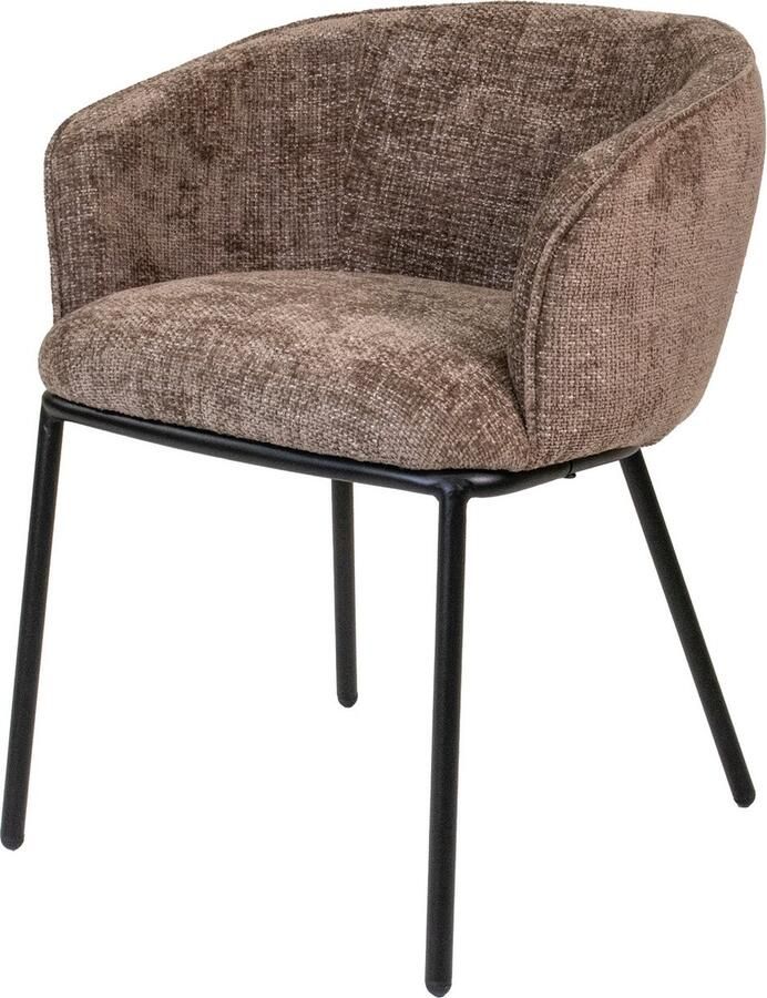 Giga Meubel Eetkamerstoel Mae Taupe Stof Zithoogte 51cm Set van 2