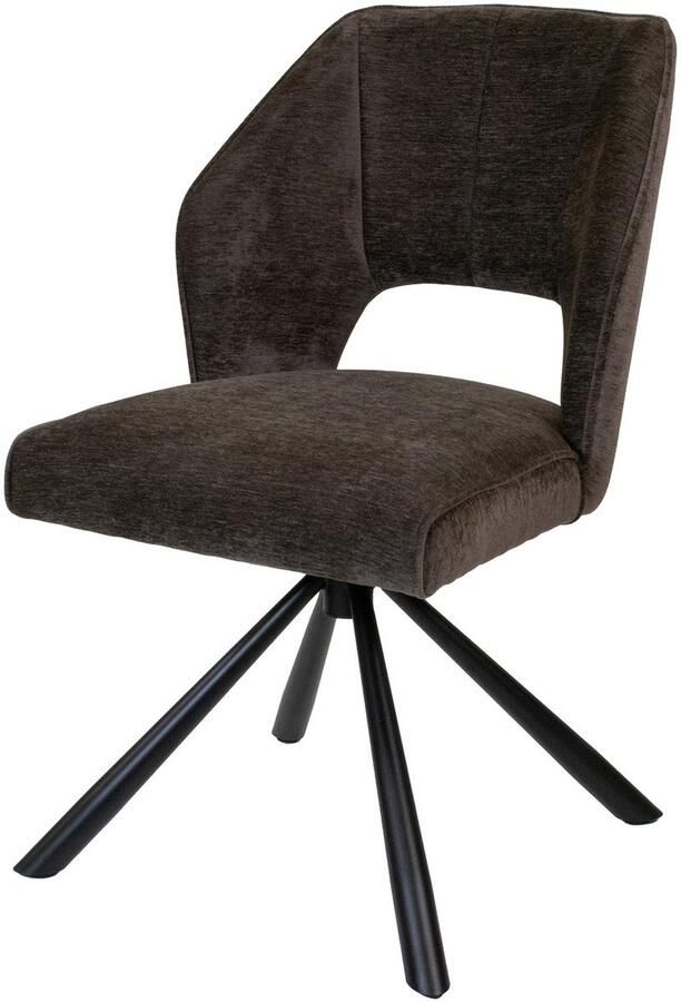 Giga Meubel Eetkamerstoel Taupe Draaibaar Textiel Eetkamerstoel Mara - Foto 4