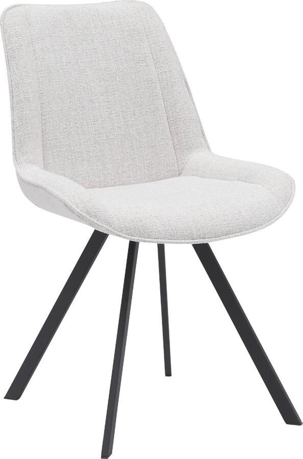 Giga Meubel Eetkamerstoel Mika Beige Stof 60x53x86cm Set van 2