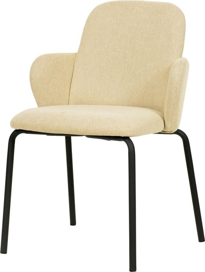 Giga Meubel Eetkamerstoel Paddy Stof Beige Zithoogte 48cm Set van 2