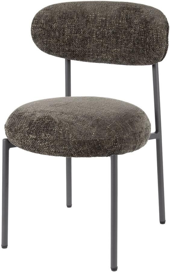 Giga Meubel Eetkamerstoel Round Tissee Bruin 52x57x81cm Set van 2