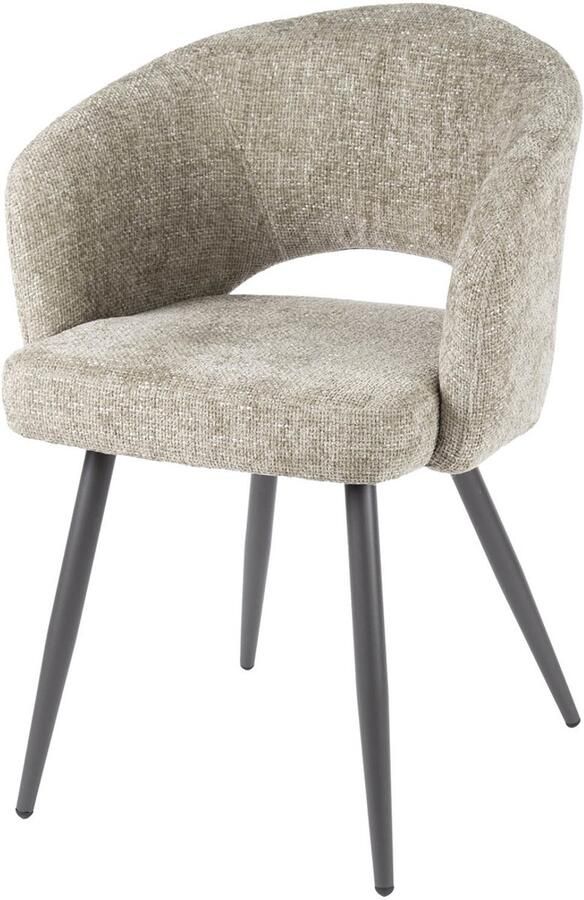 Giga Meubel Eetkamerstoel Salon Tissee Zand 58x56x81cm Set van 2