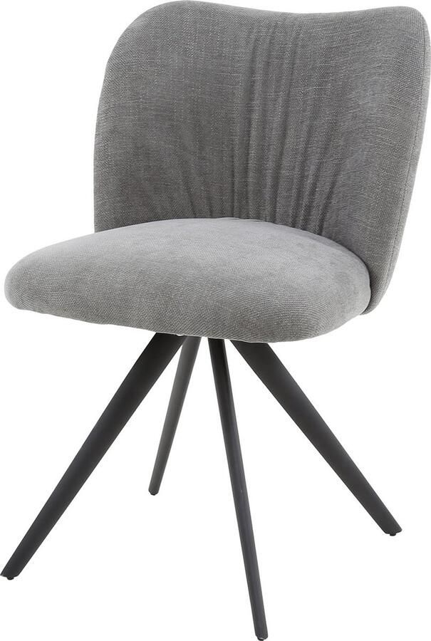 Giga Meubel Eetkamerstoel Stof Grijs Exl. Armleuning Rugleuning 77cm