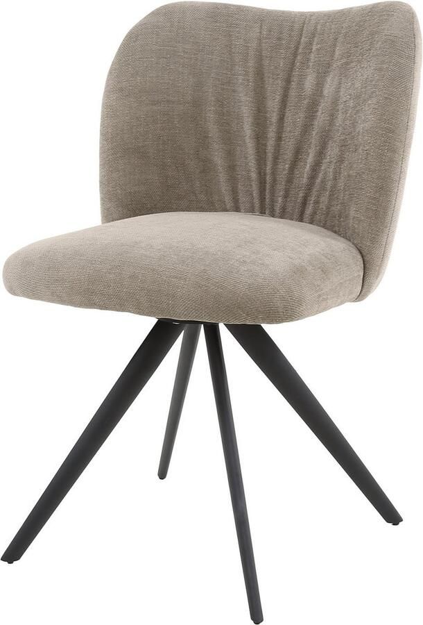 Giga Meubel Eetkamerstoel Stof Zandkleur Exl. Armleuning Rugleuning 77cm