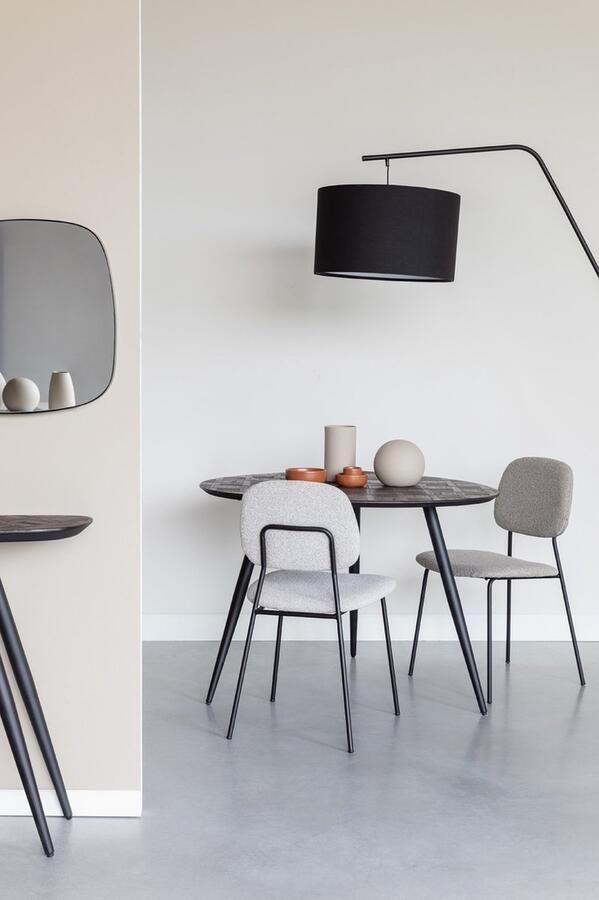 Giga Meubel Eetkamerstoel Stof Warm Beige Zithoogte 48cm 51x47x85cm Set van 2