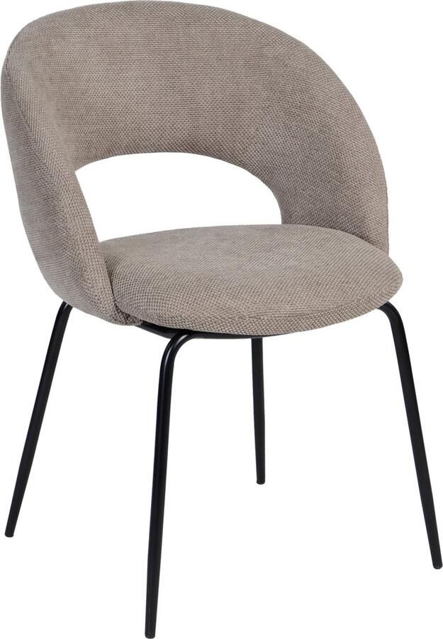 Giga Meubel Eetkamerstoel Taupe Stof 60x56x79cm Eetkamerstoel Julius - Foto 2