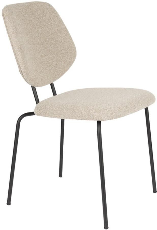 Giga Meubel Eetkamerstoel Zelo Beige Zithoogte 48cm Set van 2