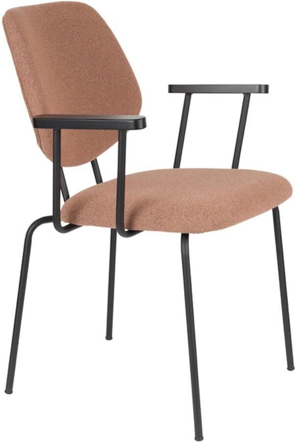 Giga Meubel Eetkamerstoel Zelo Roze Incl. Armleuning Set van 2