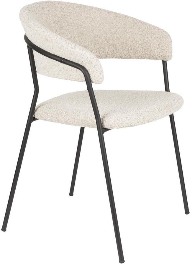 G***-M Giga Meubel Eetkamerstoel Zeri Beige Zwart Set van 2