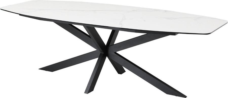 Giga Meubel Eettafel Alicia 200x100x76cm Wit Deens Ovaal Keramisch - Foto 2