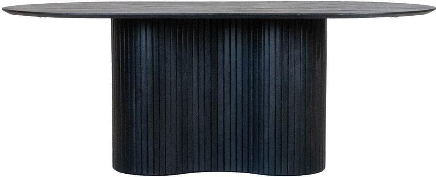 Giga Meubel Eettafel Ovaal 200cm Donkerbruine Tafel Mangohout Japandi Stijl Eettafel Ava - Foto 12