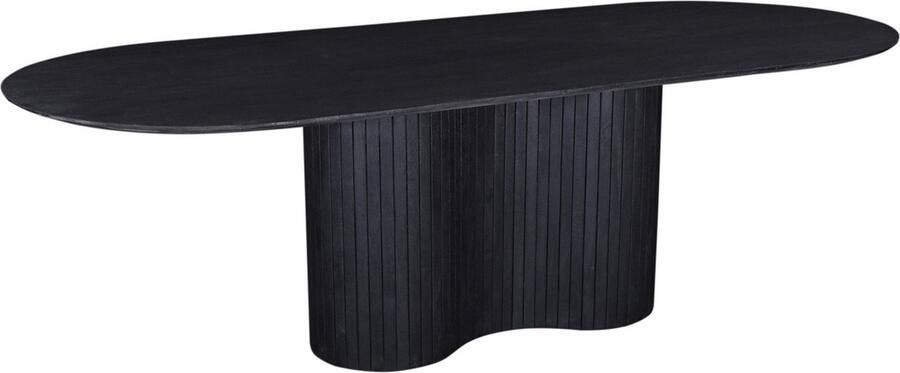 Giga Meubel Eettafel Ovaal 200cm Donkerbruine Tafel Mangohout Japandi Stijl Eettafel Ava - Foto 10