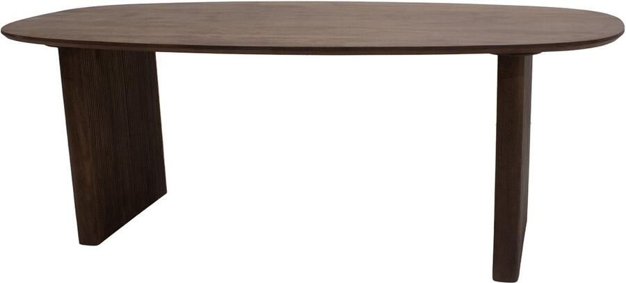 Giga Meubel Eettafel Aya Deens Ovaal 210cm Donkerbruin Mangohout