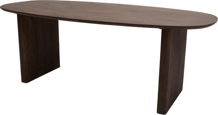 Giga Meubel Eettafel Aya Deens Ovaal 250cm Donkerbruin Mangohout