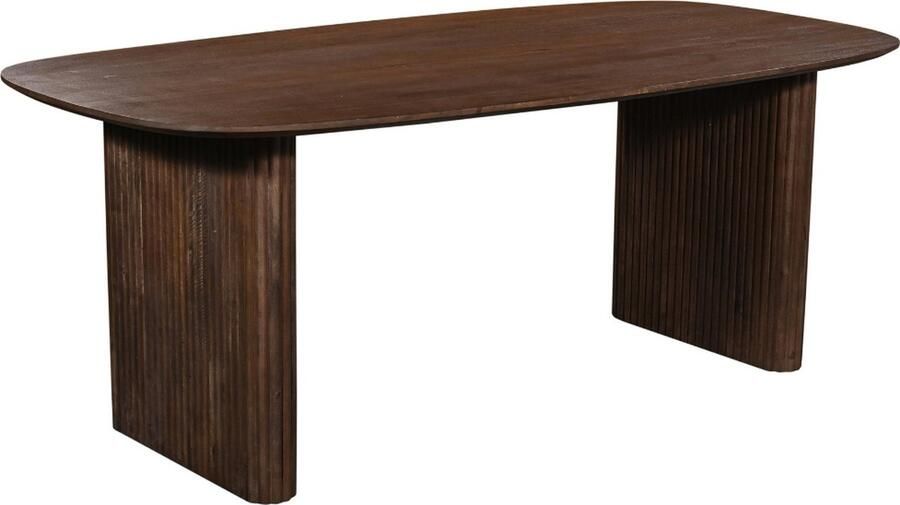Giga Meubel Eettafel Deens Ovaal 240cm Walnoot Mangohout Dai