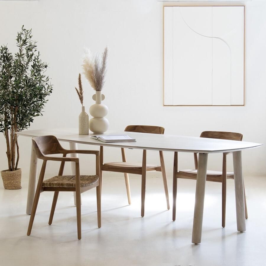 Giga Meubel Eettafel Deens Ovaal 240cm Naturel Mangohout 6-8 Personen Leone - Foto 2