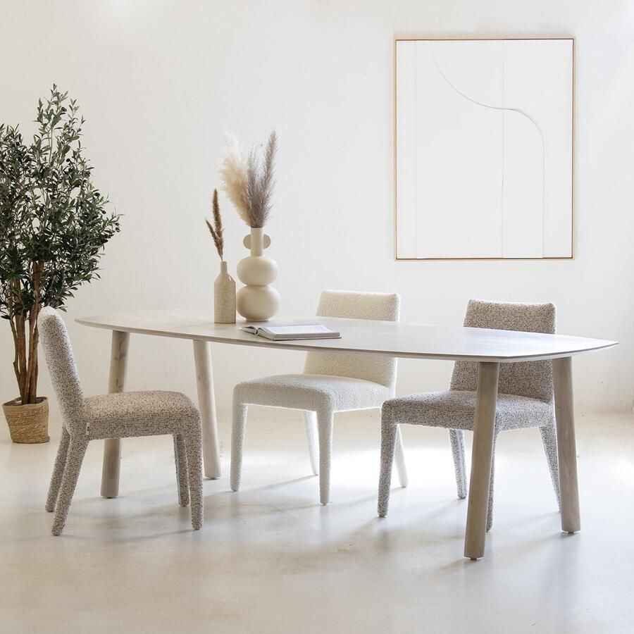 Giga Meubel Eettafel Leone Deens Ovaal 200cm Naturel Mangohout 6-8 Personen - Foto 2