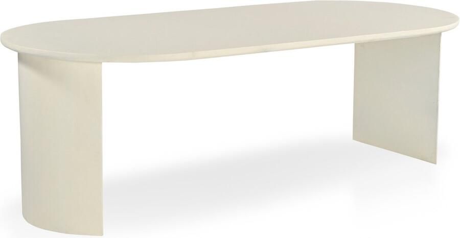 Giga Meubel Eettafel Demy Ovaal Beige Betonlook 240x100x76cm - Foto 2