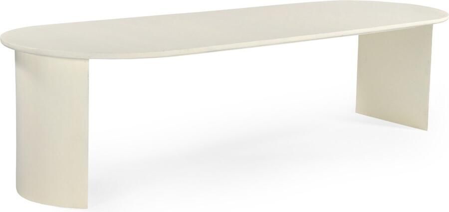 Giga Meubel Eettafel Demy Ovaal Beige Betonlook 300x100x76cm - Foto 2
