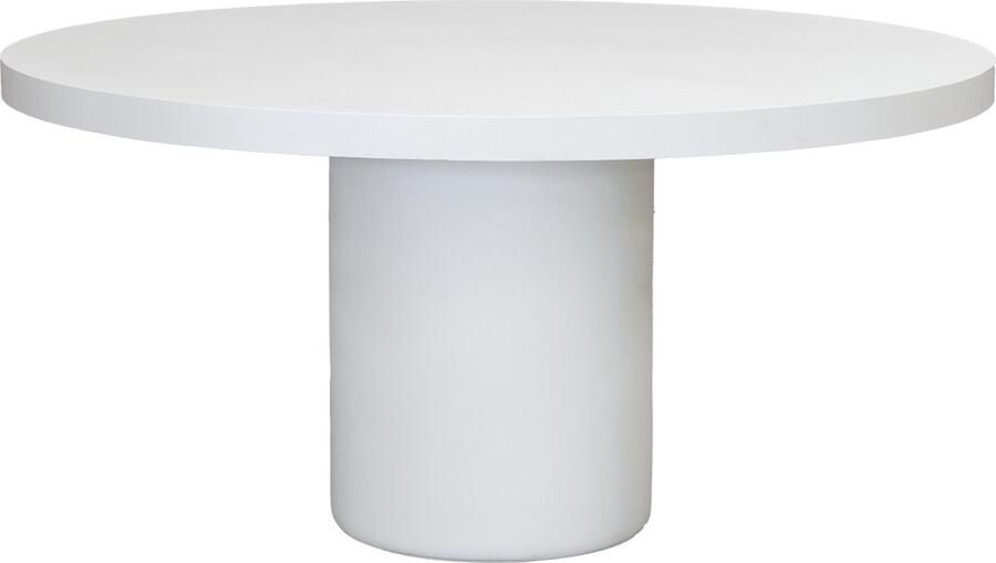 Giga Meubel Eettafel Eden Wit Eco Composiet Betonlook Rond 120x120x75cm - Foto 2