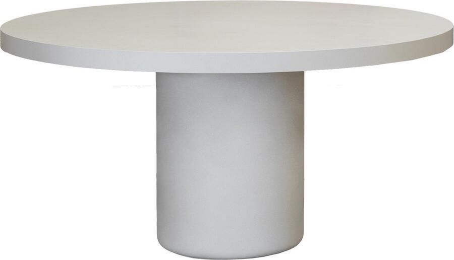 Giga Meubel Eettafel Rond 120cm Beige Eco Composiet Betonlook Eden